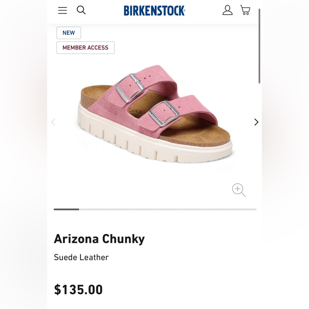 Arizona Chunky Papillio by Birkenstocks hot pink